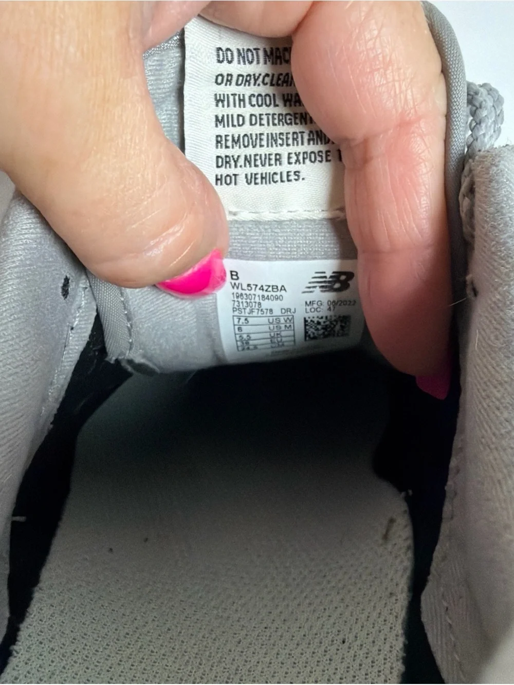 New Balance 574+ Shadow Grey Womens - Size 7.5 Platform